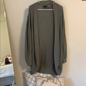 Gray long cardigan